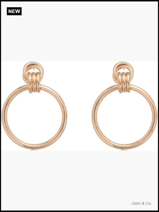 Jewelry - Chunky Geometric Knot Drop Earrings Hypoallergenic Dangle